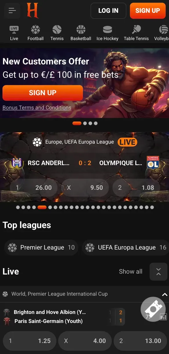 Mobilní hraní na Hadesbet